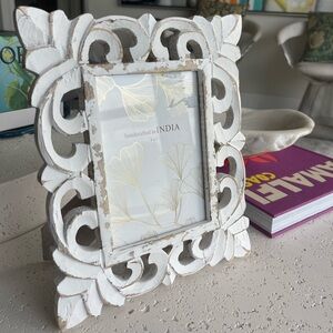 *NEW* White Vintage Picture Frame 5x7 Handcrafted in INDIA